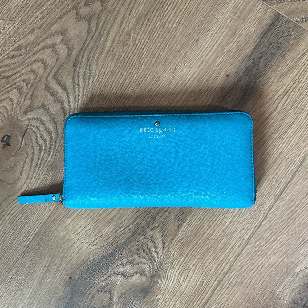 Kate Spade Vibrant Blue Zip Wallet